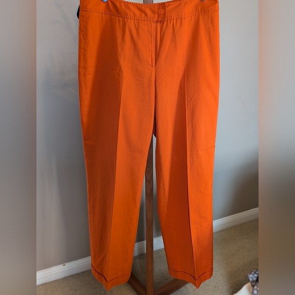 Burberry Pants - Burberry Orange Straight-Leg Pants